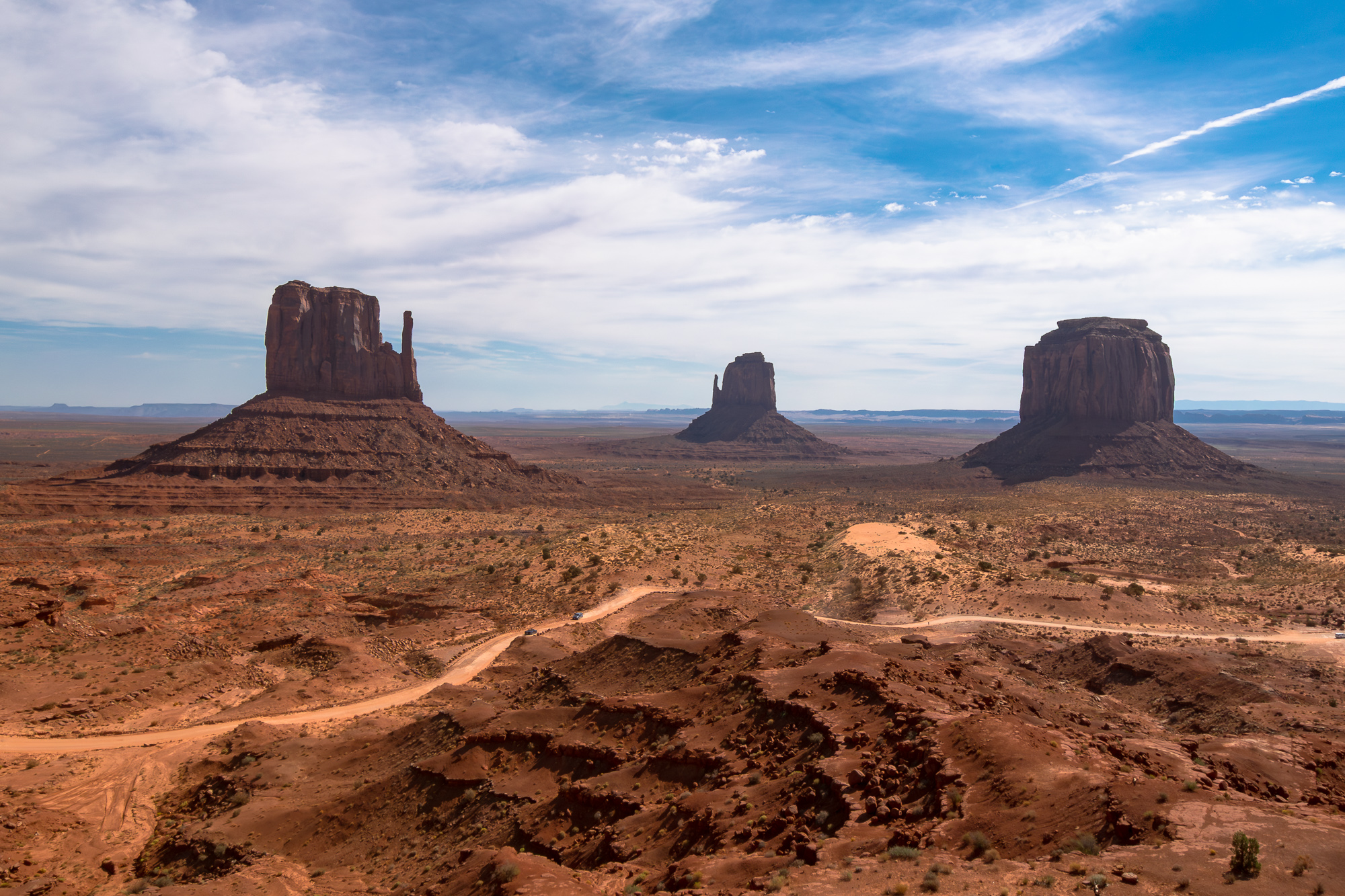 Monument Valley formations, digital color photograph