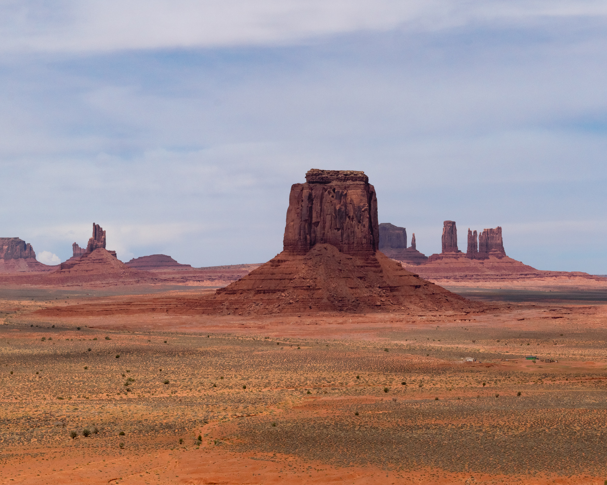 Monument Valley sandstone buttes, digital color photograph