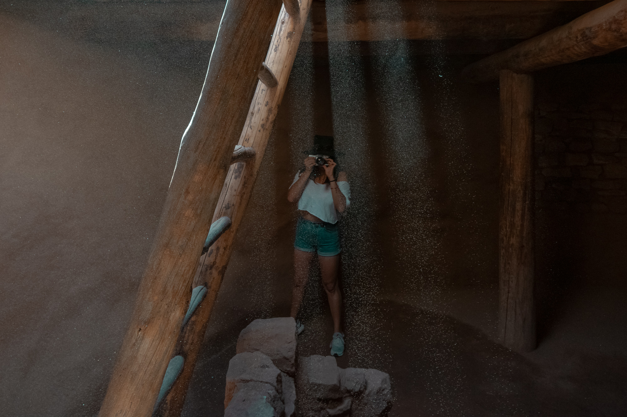 Taos Pueblo interior — digital photograph, 2022