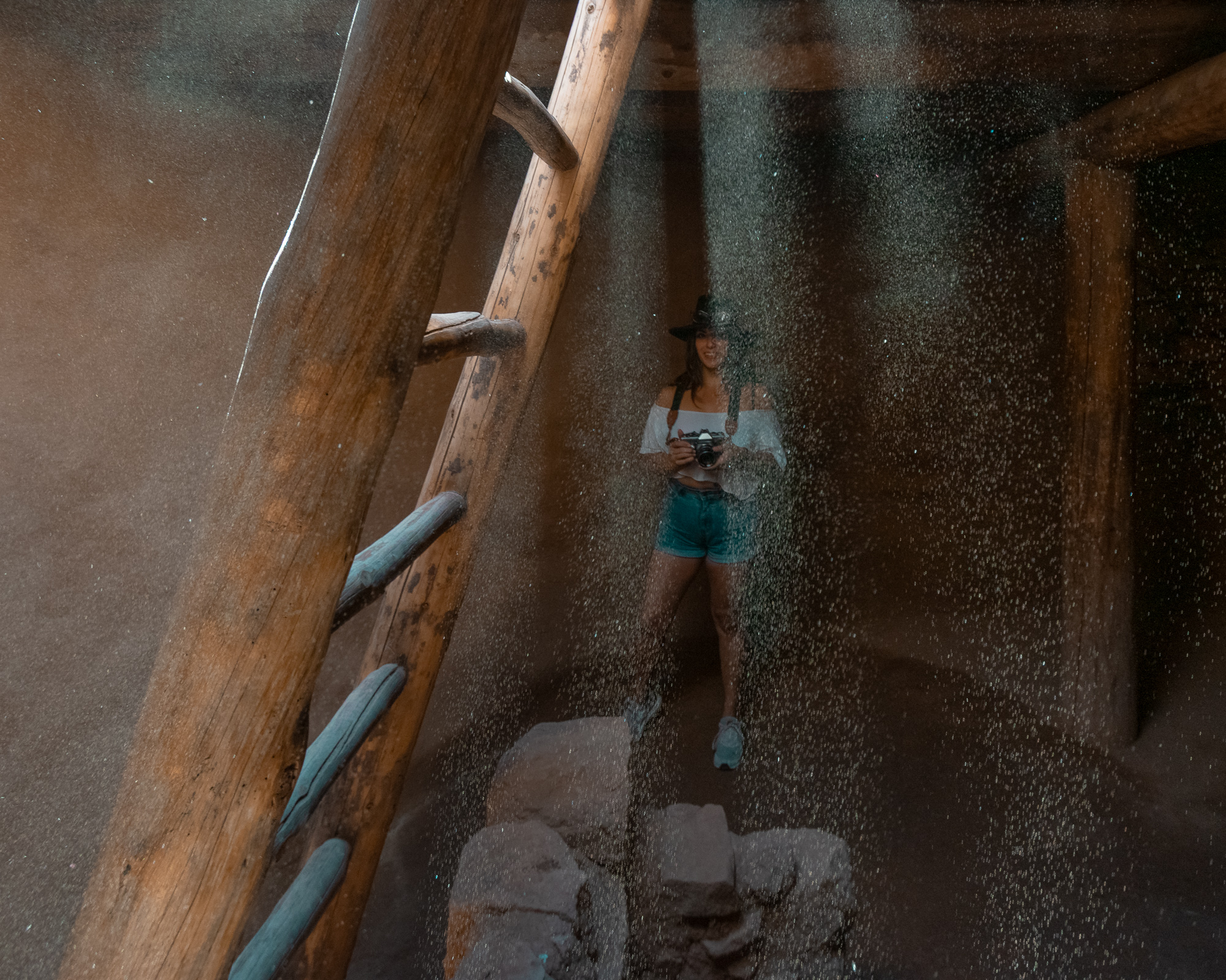Taos Pueblo interior — digital photograph, 2022