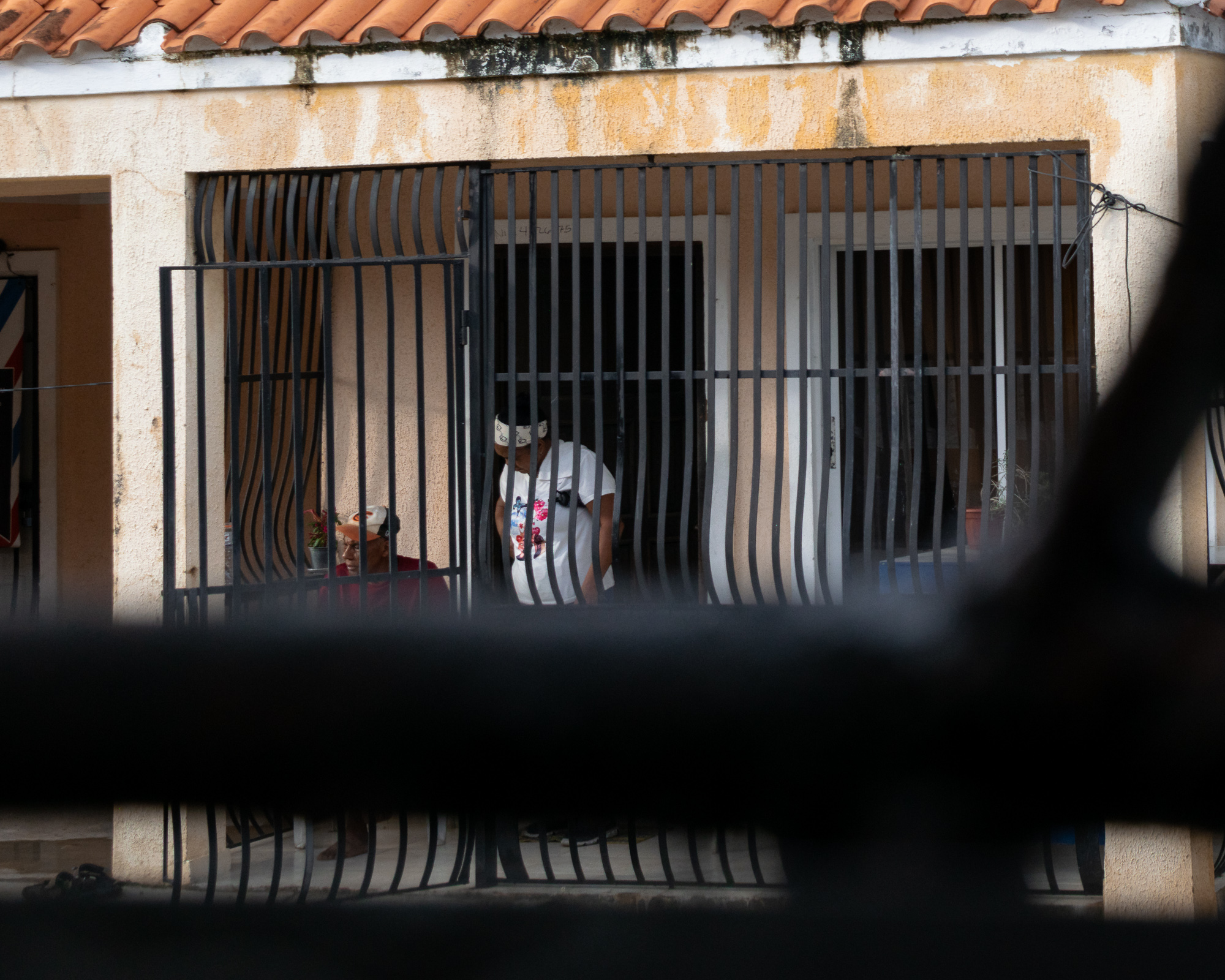 A woman in a geometric composition in Santo Domingo — 2022