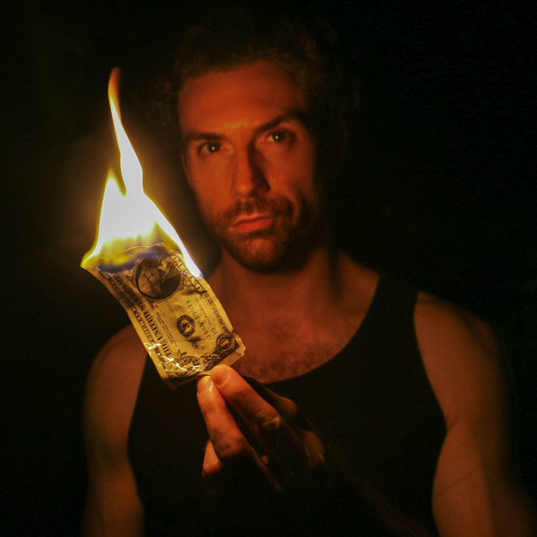 Seamus Dolan photographing a fire scene