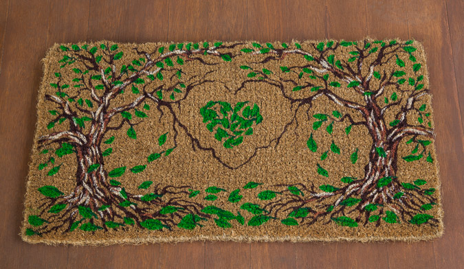 Twin Tree mat at a door