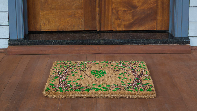 Nook Nook mat at blue door